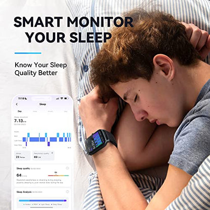 Smart Watch for Men Women(Answer/Make Call),Alexa Built-in,1.8"Fitness Tracker with Heart Rate Sleep SpO2 Monitor,100+Sport Modes,5ATM Waterproof,Activity Trackers and Smartwatches for Andriod iPhone