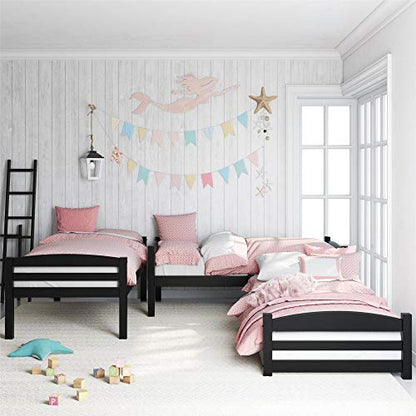 DHP Phoenix Triple Floor Bunk Bed | Black | DL7891TBBB model