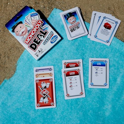 Monopoly Deal Quick-Playing Card Game for Families, Kids Ages 8 and Up and 2-5 Players