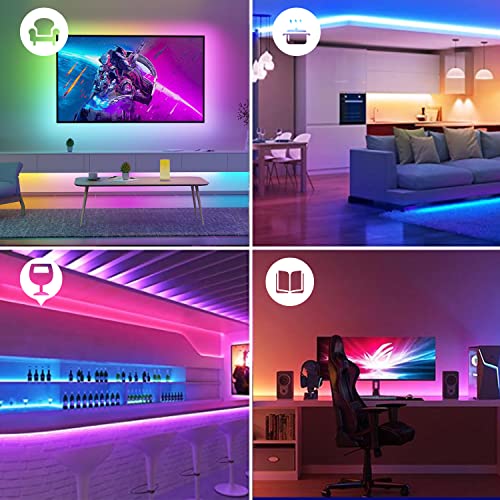Ailofy Smart LED Strip Lights 16.4ft and 2 Pack Color Bulbs Kit with App Control, Color Changing, Wi-Fi Light Work with Alexa and Google Home, Sync to Music, Light Kit for Bedroom, Living Room