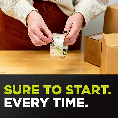 Scotch Sure Start Packing Tape, Clear, Quiet Unwind and Easy Start, 1.88 in. x 54.6 yd., 1 Tape Roll