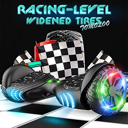 TOMOLOO Hoverboards for Kids Ages 6-12, 6.5" Two-Wheel All Terrain Off Road Hoverboard for Adults Hover Board All Terrain Bluetooth and LED with Music Speaker- colorful RGB light