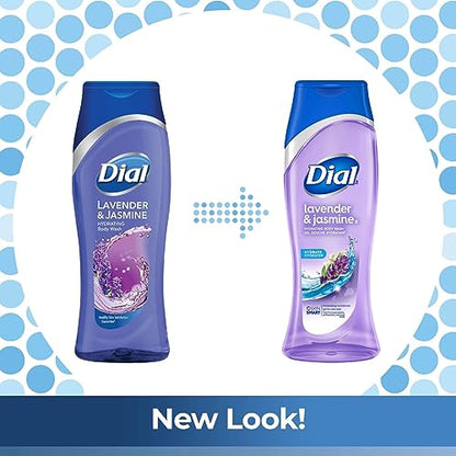 Dial Body Wash, Calm & Soothe Lavender & Jasmine Scent, 16 fl oz, Pack of 6