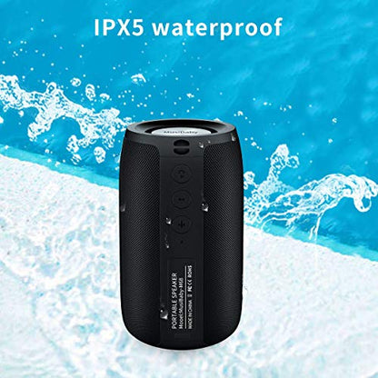 Bluetooth Speakers,MusiBaby Speaker,Outdoor,Wireless,Waterproof, Portable Speaker,Dual Pairing, Bluetooth 5.0,Loud Stereo,Booming Bass,1500 Mins Playtime for Home,Party,Gifts(Black)