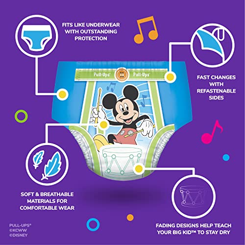 Pull-Ups Boys' Potty Training Pants, 4T-5T (38-50 lbs), 99 Count(3 Packs of 33), Packaging May Vary