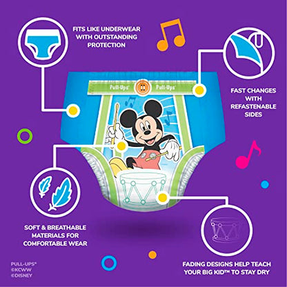 Pull-Ups Boys' Potty Training Pants, 4T-5T (38-50 lbs), 99 Count(3 Packs of 33), Packaging May Vary