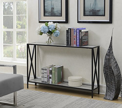 Convenience Concepts Tucson Console Table with Shelf, Faux Birch