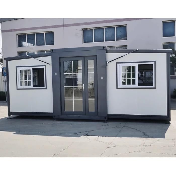 Zolyndo Portable Prefabricated Tiny Home 19x20ft, Mobile Expandable Plastic Prefab House for Hotel, Booth, Office, Guard House, Shop, Villa, Warehouse, Workshop