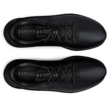 Under Armour Men's Charged Pursuit 3 Running Shoe, Black (002)/Black, 10