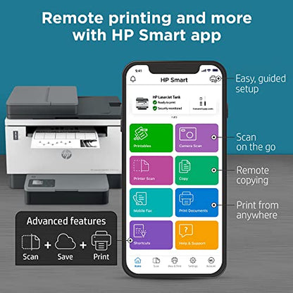 HP LaserJet-Tank MFP 2604sdw Wireless Black & White Printer Prefilled With Up to 2 Years of Original HP-Toner (381V1A)