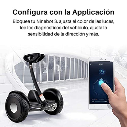 Segway Ninebot S Smart Self-Balancing Electric Scooter, Dual 400W Motor, Max 13.7 Miles Range & 10MPH, Hoverboard with LED Light, Compatible with Gokart kit