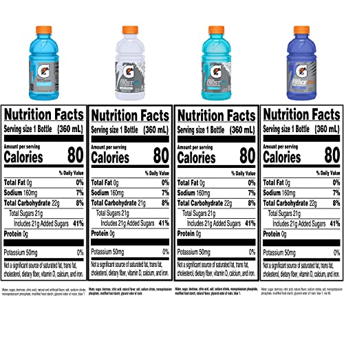 Gatorade Thirst Quencher, Frost Variety Pack 2.0, 12 Fl Oz (Pack of 24)