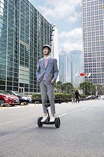 Segway Ninebot S Smart Self-Balancing Electric Scooter, Dual 400W Motor, Max 13.7 Miles Range & 10MPH, Hoverboard with LED Light, Compatible with Gokart kit