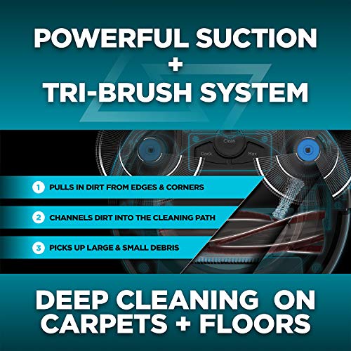 Shark ION Robot Vacuum for Carpet AV751 Wi-Fi Connected, 120min Runtime, Works with Alexa, Black