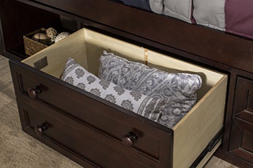 Hillsdale Furniture Hillsdale Bed with One Storage Unit, Full, Chocolate