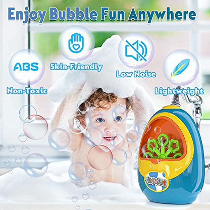 BubToy Bubble Machine for Kids - Automatic Bubble Blower 5000+ Bubbles Per Minute, High Output Bubble Maker Toys Bubbles for Toddlers, Christmas Birthday Gifts for 3 4 5 6 7 8 Years Old Boys Girls