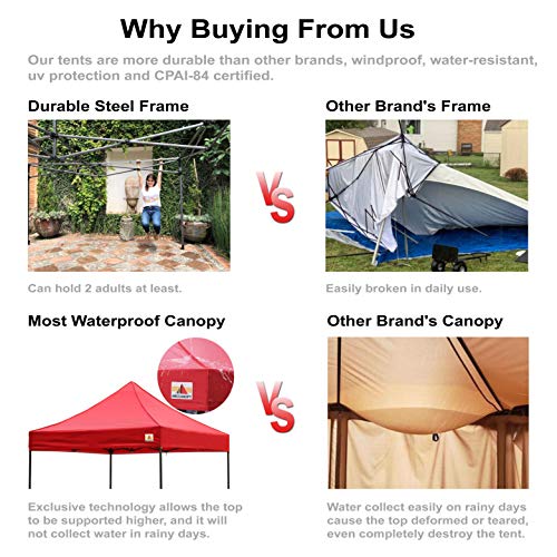 ABCCANOPY Commercial Aluminium Ez Pop Up Canopy Tent 10x15 Premium-Series, Royal Blue