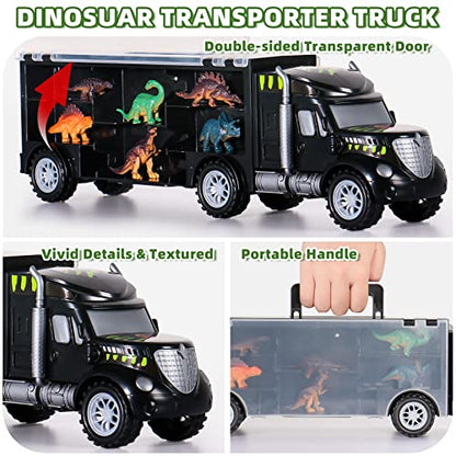 yoptote Dinosaur Toys for Kids 3-5 Kids Toys for 2 3 4 5 Year Old Children Dinosaur Toys for Boys Age 2 3 Year Old Boy Girl Car Trucks with Mat Easter Birthday Gifts Toys for 2 3 4 5 6 Year Old