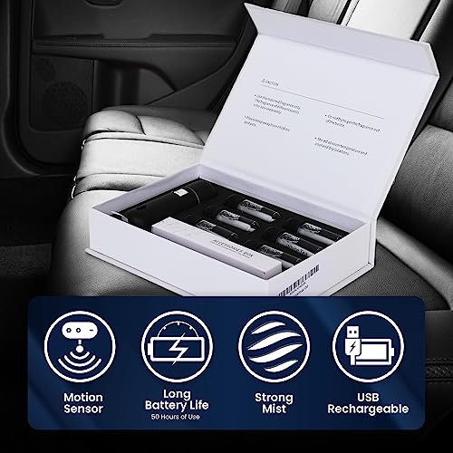 MYZI Car Diffuser Vent Clip - Car Diffusers for Essential Oils, Mini Diffuser for Car, Portable Car Oil Diffusers, Wireless Car Essential Oil Diffuser for Car, Travel Diffuser & 6 Refill Scents