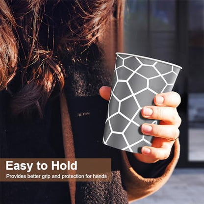Huifany Paper Cups 12 oz 240 Count, Disposable Coffee Cups, Hot/Cold Beverage Drinking Cups for Water, Coffee, Tea, Juice