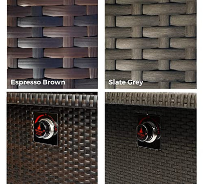 Outland Living 410 Series - 36-Inch Outdoor Propane Gas Fire Table, Slate Grey/Square