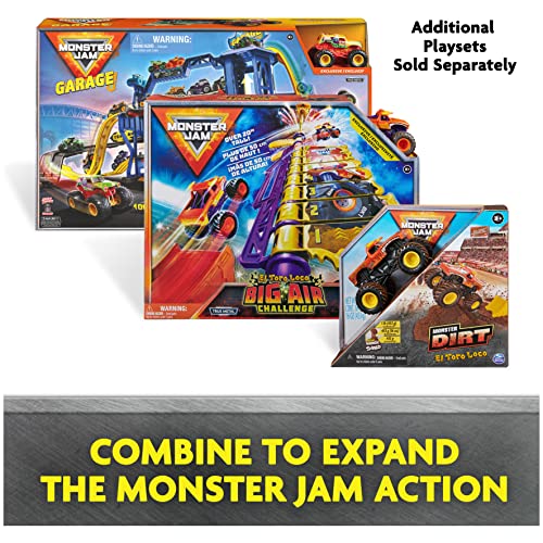 Monster Jam Garage Playset and Storage with Exclusive Grave Digger Monster Truck, Lights & Sounds, Kids Toys for Boys and Girls Ages 4-6+