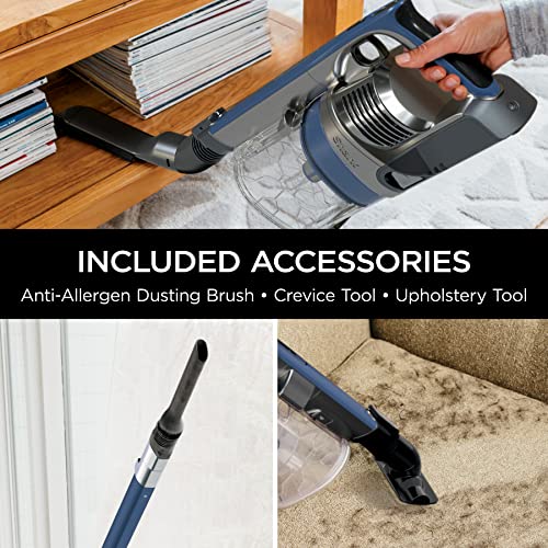 Shark IZ361H Pet Plus Anti-Allergen Cordless Stick Vacuum, Lightweight with Self-Cleaning Brushroll, PowerFins, Removable Handheld, Crevice, Upholstery, & Anti-Allergen Tools, 40 Min Runtime, Blue