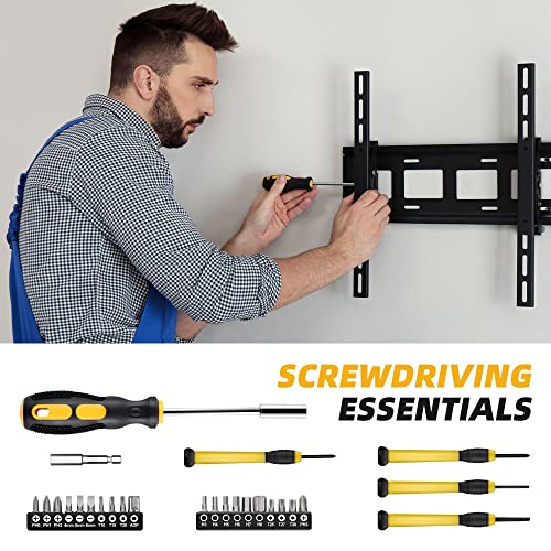 URASISTO 40-Piece Home Tool Kit with Easy Carrying Box, Small Basic Hand Tool Set Perfect for DIY Building, Home Maintenance and Woodworking, Great for College Students