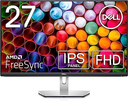 Dell S2721HS Full HD 1920 x 1080p, 75Hz IPS LED LCD Thin Bezel Adjustable Gaming Monitor, 4ms Grey-to-Grey Response Time, 16.7 Million Colors, HDMI ports, AMD FreeSync, Platinum Silver, 27.0" FHD