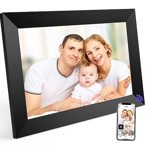 LOVCUBE 10.1" Digital Picture Frame Smart WiFi Digital Photo Frame with 1280x800 HD Touch Screen, Built-in 32GB Large Storage, Share Photos and Videos Instantly via App from Anywhere (Black)