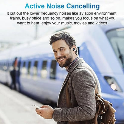 BMHOLU Wireless Earbuds with Large Charging Case and Phone Charging Function, IPX5 Waterproof, Hi-Fi Stereo Sound, Touch Control, for iOS/Android - Perfect for Active Lifestyle