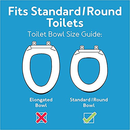 Carex Round Hinged Raised Toilet Seat, Adds 3.5 Inches of Height to Toilet, 300 Pound Weight Capacity, Toilet Seat Riser, Elevated Toilet Seat And Handicap Toilet Seat, Round or Standard