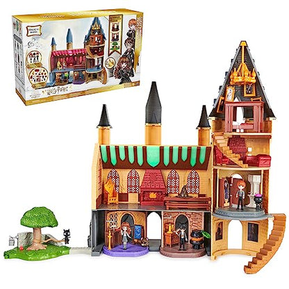 Wizarding World Harry Potter, Magical Minis Amazon Exclusive Deluxe Hogwarts Castle, 3 Classroom Playsets, 22 Accessories, 3 Figures, Lights & Sounds