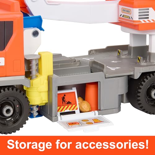 Matchbox Action Drivers Matchbox Transforming Excavator, Large-Scale Toy Truck & Playset with 1:64 Scale Vehicle & 4 Construction-Themed Accessories