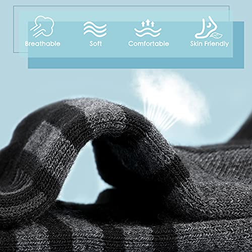 Airacker Athletic Socks Sport Running Calf Socks Performance Cushioned Breathable Crew Socks for Men Women(6 Pairs)