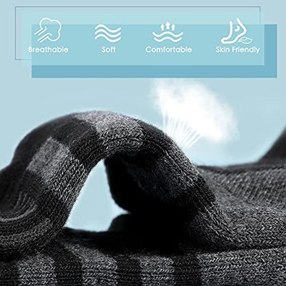 Airacker Athletic Socks Sport Running Calf Socks Performance Cushioned Breathable Crew Socks for Men Women(6 Pairs)