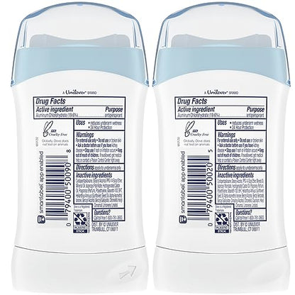 Dove Deodorant Set - Invisible Solid Deodorant for Women, Dove Antiperspirant Deodorant, 48-Hour Effective Protection with Nourishing Oils for Soothing Sensitive Skin, Scented, 1.6 Oz (4 Piece Set)