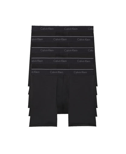 Calvin Klein Men's Micro Stretch 5-Pack Boxer Brief, 5 Black, Large