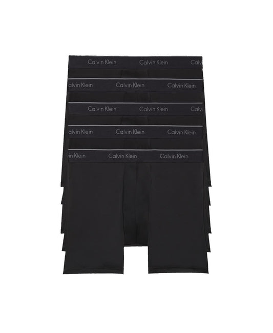 Calvin Klein Men's Micro Stretch 5-Pack Boxer Brief, 5 Black, Large