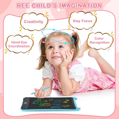 LCD Writing Tablet, 2 Pack Toddler Kids Toys Doodle Board, Colorful Drawing Pad Drawing Board, 8.5 Inch Doodle Pad Drawing Tablet, Educational Toys Christmas Birthday Gifts for Girls Boys Age 3-8