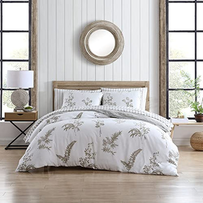 Stone Cottage - King Duvet Cover Set, Cotton Sateen Bedding with Matching Shams, Elegant Home Decor (Willow Tan/Beige, King)