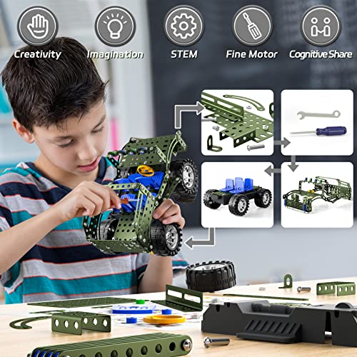 Lucky Doug Building Toys Model Truck Set - 283 Pieces STEM Project Building Toys for Kids Ages 8-12, Assembly Engineering Model Car Kits Toys Gift for Kids Boys 8 9 10 11 12-16 Years Old Model Car Fan