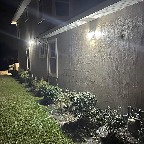 VORZU Solar Motion Lights Outdoor Flood Light 182 LEDs 3000 Lumens Solar Security Lights Motion Sensor with 3 Modes Dusk to Dawn Sensor Luminaires Waterproof or Garage Garden Yard Patio Porch 2 Pack