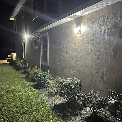 VORZU Solar Motion Lights Outdoor Flood Light 182 LEDs 3000 Lumens Solar Security Lights Motion Sensor with 3 Modes Dusk to Dawn Sensor Luminaires Waterproof or Garage Garden Yard Patio Porch 2 Pack