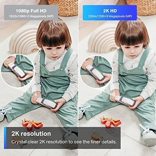 TP-Link Tapo 2K Pan/Tilt Security Camera for Baby Monitor, Dog Camera w/ Motion Detection and Tracking, 2-Way Audio, Night Vision, Cloud &SD Card Storage, Works w/ Alexa & Google Home (Tapo C210)