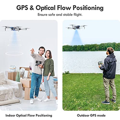 Veeniix V11MINI Drones with Camera for Adults 4K 60Min Flight Time, Under 250g, 5GHz WiFi Transmission, GPS Auto Return, Waypoints, Follow Me, Altitude Hold, Circle Fly, Easy to Fly Gift for Beginner