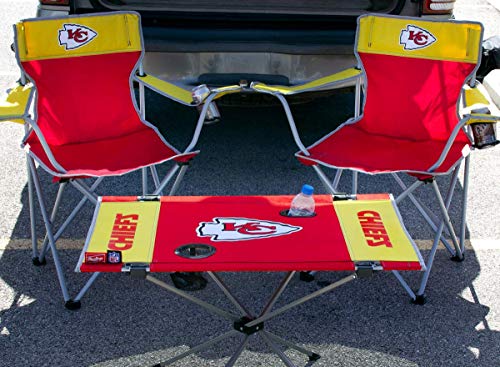 Rawlings NFL 3-Piece Tailgate Kit, 2 Gameday Elite Chairs and 1 Endzone Tailgate Table, Seattle Seahawks,Polyester