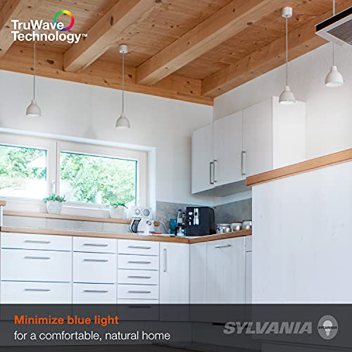 SYLVANIA LED TruWave Natural Series A19 Light Bulb, 60W Equivalent, Efficient 8W, Dimmable, 800 Lumens, Frosted, 5000K, Daylight - 6 Pack (40815)