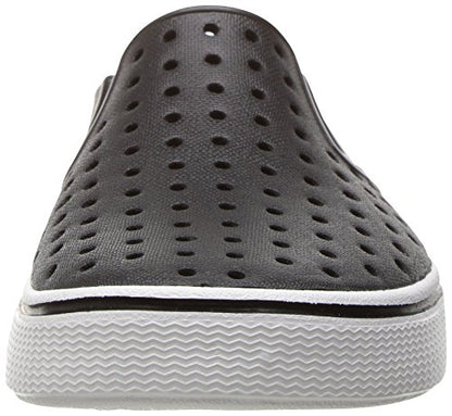 Native Shoes, Miles, Kids Shoe, Jiffy Black/Shell White, 5 M US Toddler