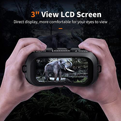 GTHUNDER Digital Night Vision Goggles Binoculars for Total Darkness—FHD 1080P Infrared Digital Night Vision, 32GB Memory Card for Photo and Video Storage—Perfect for Surveillance